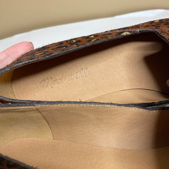 Madewell The Frances Skimmer Leopard Brown Black Flats Loafers 9.5 - Picture 5 of 11